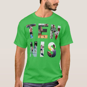 US Open tennis fotografische brieven T-shirt