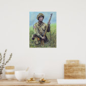 US Paratrooper 82nd Airborne Poster (Keuken)