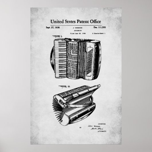 US Patent - Accordeon Poster (Voorkant)