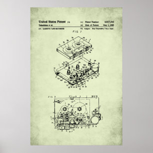 US Patent - Cassette Speler Poster
