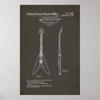 US Patent - Gibson Flying V Poster