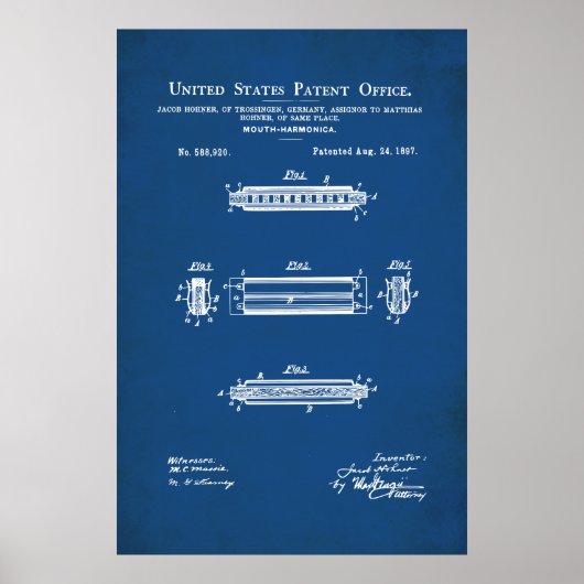 US Patent - Harmonica Poster (Voorkant)