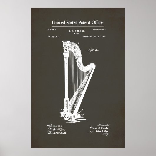 US Patent - Harp Poster (Voorkant)