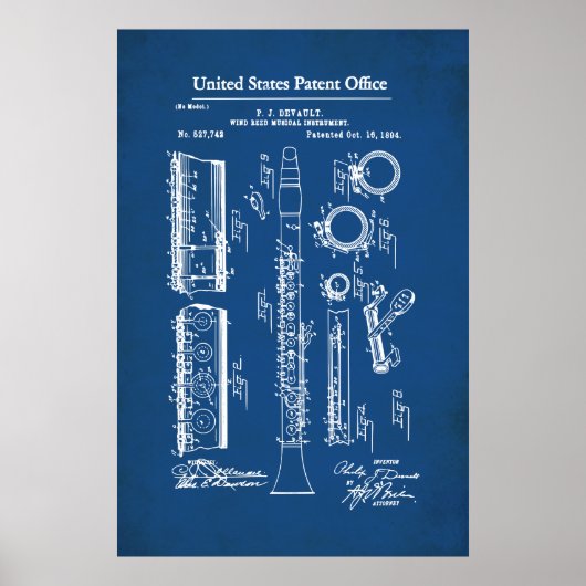 US Patent - Klarinet Poster (Voorkant)
