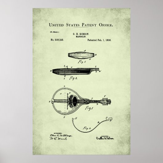 US Patent - Mandoline Poster (Voorkant)