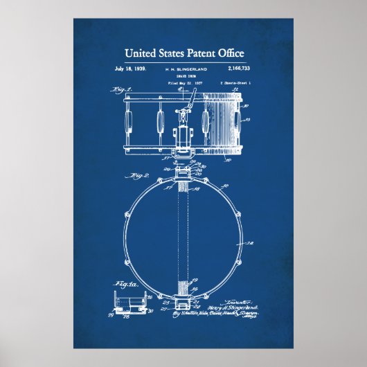 US Patent - Snare Drum Poster (Voorkant)