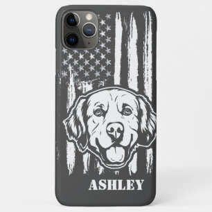 US Patriot Golden retriever USA Flag Chien Coque