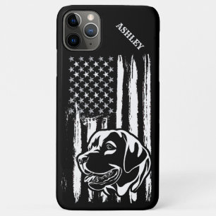 US Patriot Labrador Retriever VS Vlag Hond iPhone 11 Pro Max Hoesje