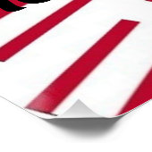 US Patriottische Amerikaanse vlag Tegels Kalligraf Perfect Poster (Hoek)