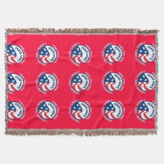 US Peace Corps VV Throw Blanket Deken (Voorkant)