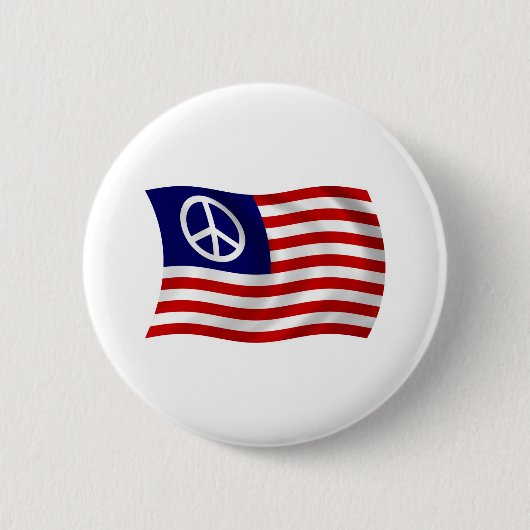 US Peace Sign Flag Button (Voorkant)