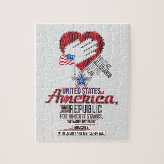 US Pledge of Allegiance Legpuzzel (Verticaal)