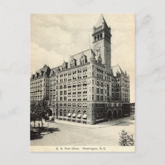 US Post Kantoor Washington DC 1907 Briefkaart (Voorkant)