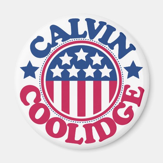 US President Calvin Coolidge Magneet (Voorkant)