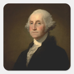 US President George Washington Vierkante Sticker
