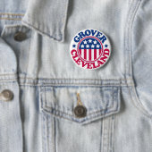US President Grover Cleveland Ronde Button 5,7 Cm (In situ)