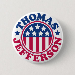 US President Thomas Jefferson Ronde Button 5,7 Cm