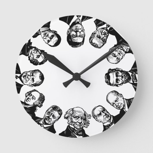 US President Wall Clock Ronde Klok (Voorkant)