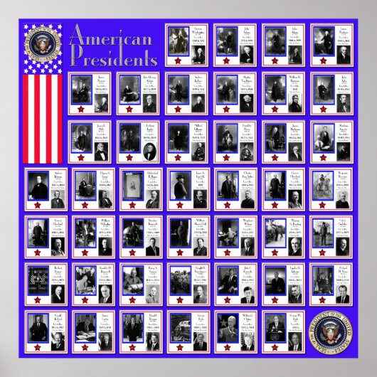 US PRESIDENTEN BLUE A/567 POSTER (Voorkant)