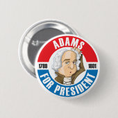 US Presidenten Campaign Button: #2 John Adams Ronde Button 5,7 Cm (Voorkant /achterkant)