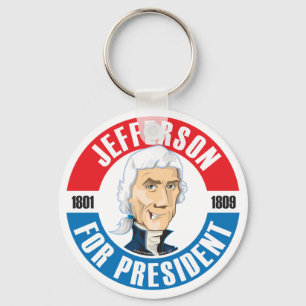 US Presidenten Campaign Sleutelhanger: #3 Jefferso Sleutelhanger
