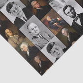 US Presidenten plus Hamilton en Franklin History Tissuepapier (Detail)