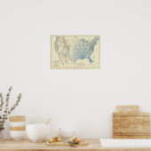 US Rain Grafiek Poster (Keuken)