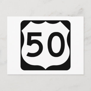 US Route 50 Sign Briefkaart