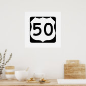 US Route 50 Sign Poster (Keuken)
