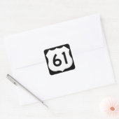 US Route 61 Teken Vierkante Sticker (Envelop)