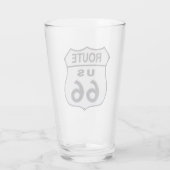 US Route 66 Pint Drink glas (Achterkant)