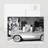 US Route 66 Reisfoto briefkaart (Voorkant / Achterkant)
