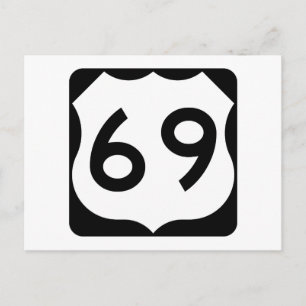 US Route 69 Sign Briefkaart