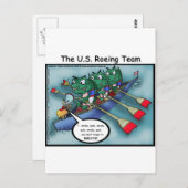 US Rowing (Roe-ing Team Funny T - shirts Mokken, e Briefkaart (Voorkant / Achterkant)