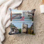 US San Francisco - Golden Gate Bridge - Kabelauto. Kussen (Deken)