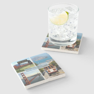 US San Francisco - Napa Golden Gate Bridge Stenen Onderzetter