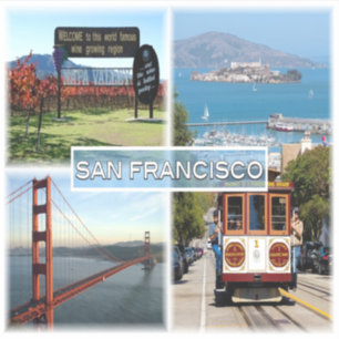 US San Francisco - Napa Golden Gate Bridge Sticker