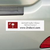 us-sccit, www.2ndscvi.com, 2nd South Carolina V... Bumpersticker (Op auto)