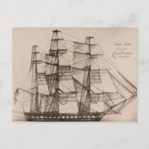 US-schip Constellation-zweefplan Briefkaart