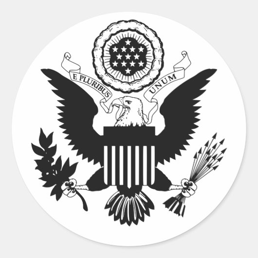 US Seal Ronde Sticker (Voorkant)