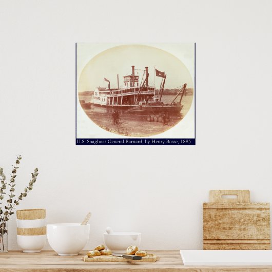 US Snagboat "General Barnard" 1885 Poster (Keuken)