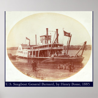 US Snagboat "General Barnard" 1885 Poster