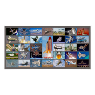US SPACE SHUTTLE 1981-2011 "MONTAGE" PERFECT POSTER