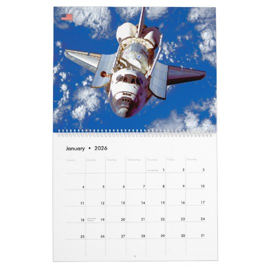 US SPACE SHUTTLE KALENDER (Jan 2026)