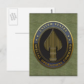 US Speciaal Operationeel commando Briefkaart (Voorkant / Achterkant)
