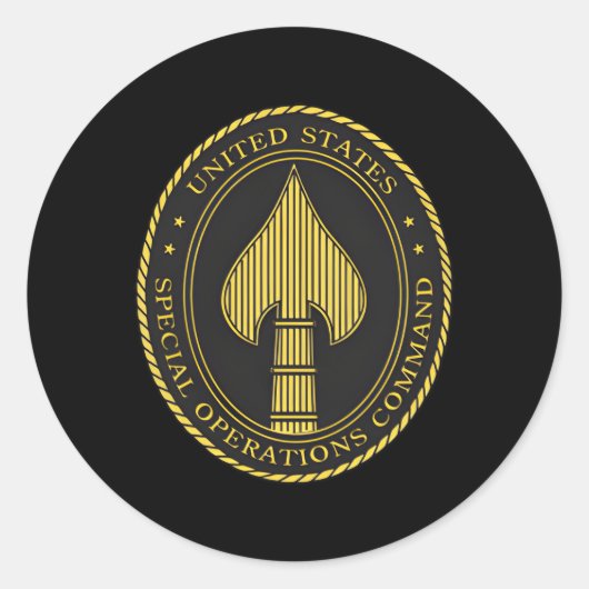 US Special Forces US SOCOM Seal Ronde Sticker (Voorkant)