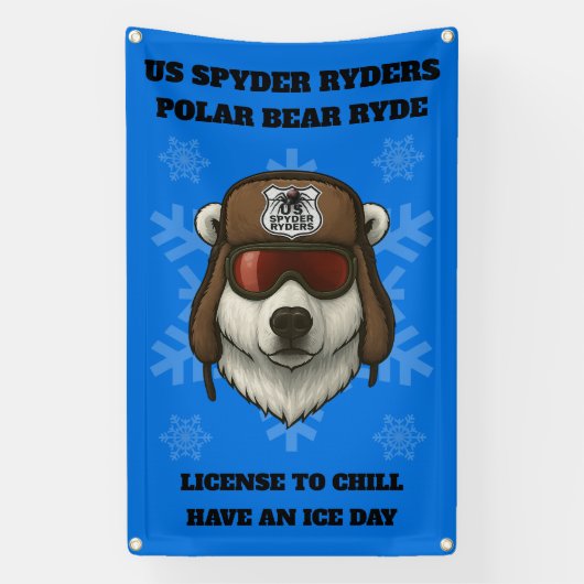 US SPYDER RYDERS - Bannière Polar Bear Ryde4 (Verticale)