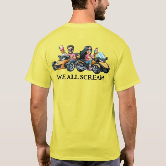 US Spyder Ryders - We schreeuwen allemaal T-shirt (Achterkant)