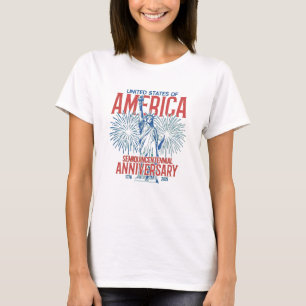 US-standbeeld van vrijheid 250e verjaardag T-shirt