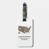 US State Collage Bagagelabel (Achterkant verticaal)
